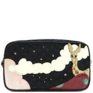 Louis Vuitton Pochette Comte de Fe Monogram Satin Bag Black